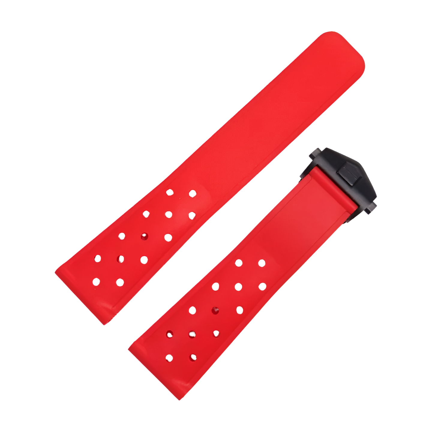 22mm Breathable Silicone Strap for TAG Heuer F1 – Folding Buckle