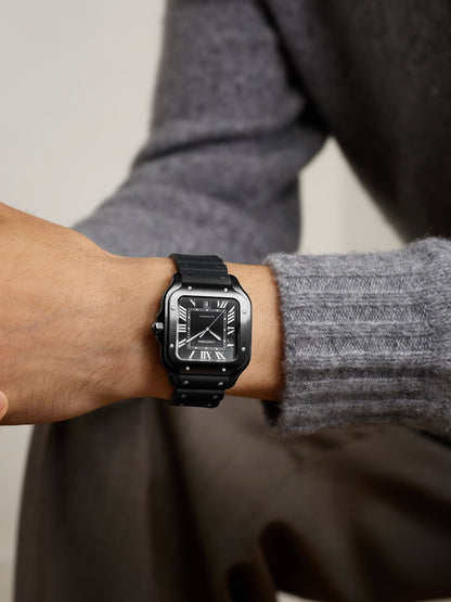 Onyx Black Santos Silicone Strap